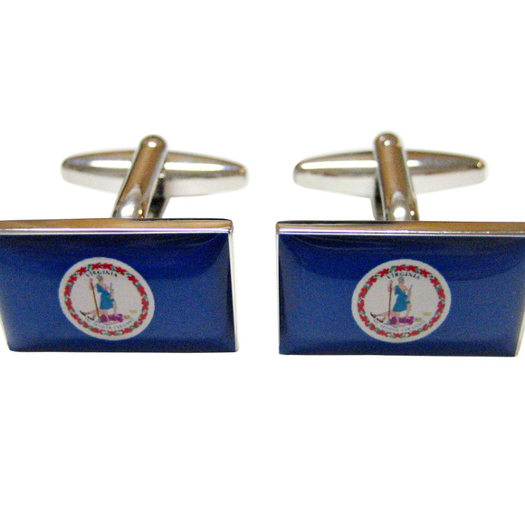 Virginia State Flag Cufflinks - Picture 1 of 2